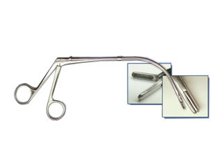 Щипцы гортанные ложкообразные биопсийные длиной 244 мм